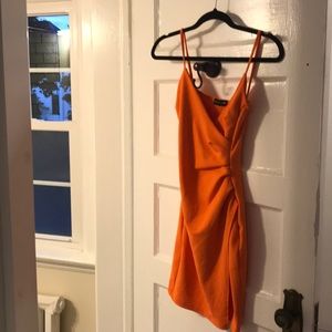 Orange mini dress